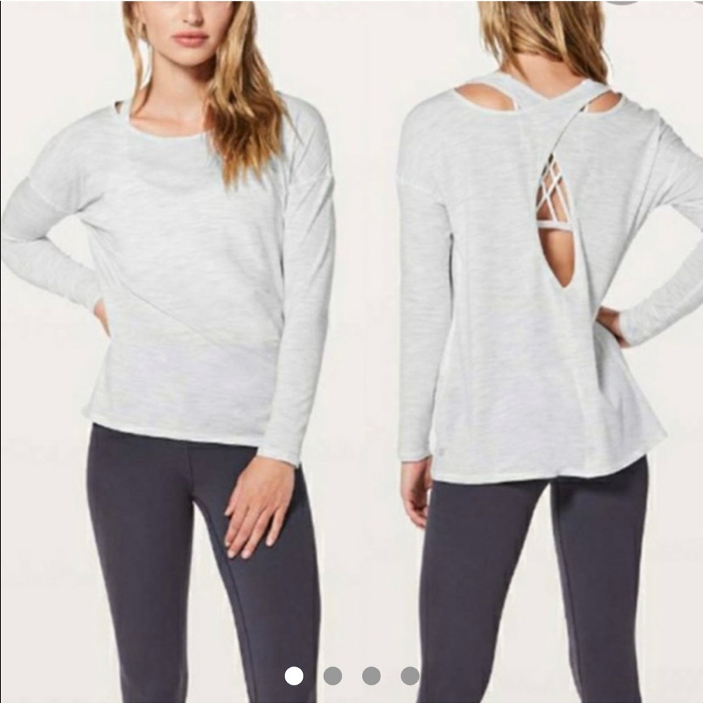 Lululemon cross back long sleeve top